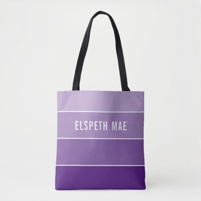 Tote Bag MODERNE créatif ombre dégradé violet violet (Devant)