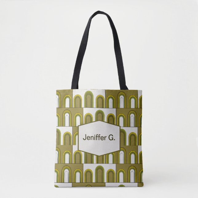 Tote Bag Moderne du milieu du siècle, style art déco (Devant)