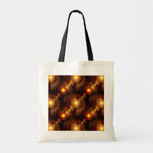 Tote Bag Moderne élégant motif d'art abstrait boho or #501
