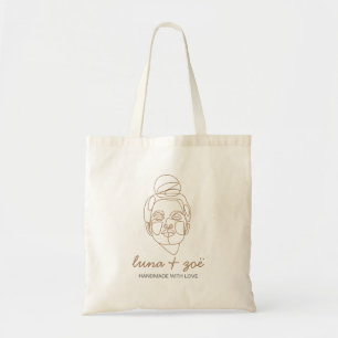 Tote Bag Moderne Elégante Feminine Abstrait Face Business