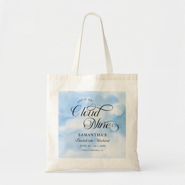 Tote Bag Moderne Elle est au septième ciel Enterrement de v (Devant)