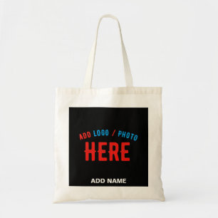 TOTE BAG MODERNE ET MODERNE PERSONNALISABLE NOIR VÉRIFIÉ