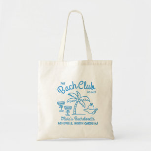 Tote Bag Moderne île de nom personnalisé Date Enterrement d