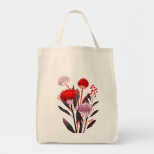 Tote Bag Moderne Minimaliste Boho Floral Botanique