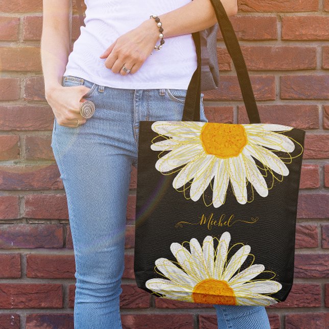 Tote Bag Moderne minimaliste cascolol Chamomile (Créateur téléchargé)