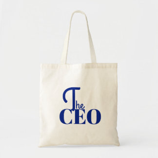 Tote Bag Moderne Minimaliste Le PDG Bleu