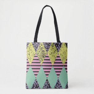 Tote Bag Moderne Rhombus : Style Abstrait Sans Couche.