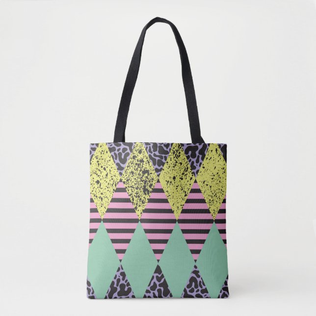 Tote Bag Moderne Rhombus : Style Abstrait Sans Couche. (Devant)