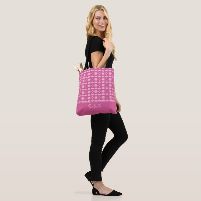 Tote Bag Moderne rose gold stylé motif diamant (Sur le modèle)