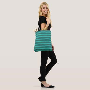 Tote Bag Moderne Simple 2 Tone Stripe Géométrique Forêt Ver