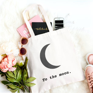 Tote Bag Moderne simple à la citation de la lune