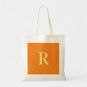 Tote Bag Moderne simple Monogramme Orange