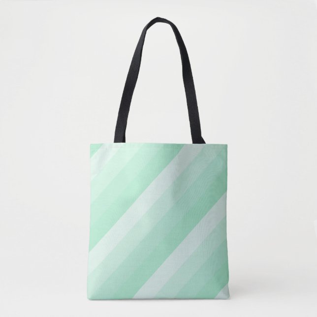Tote Bag Moderne tendance Monnaie verte Modèle design rayé (Devant)