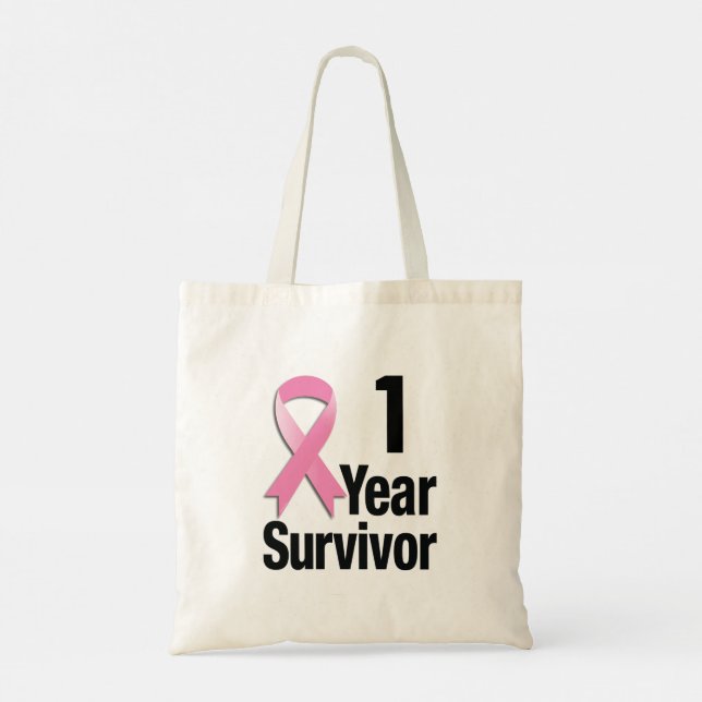 Tote Bag Modifier l'année Cancer du sein - 1 an (Dos)