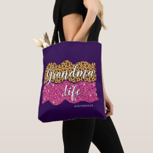 Tote Bag Modifier le texte Ajouter le nom #GrandmaLife Gran