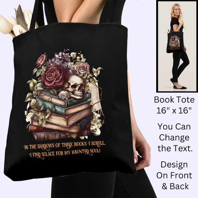 Tote Bag Modifier le texte, les livres gothiques et le devi (Créateur téléchargé)
