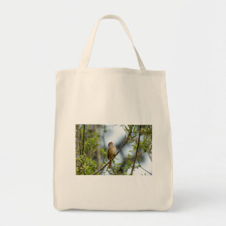 Tote Bag Moineau à couronne blanche – Photographie d'art