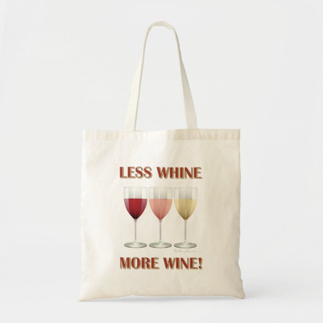 TOTE BAG MOINS DE WHINE, PLUS DE VIN ! (Devant)