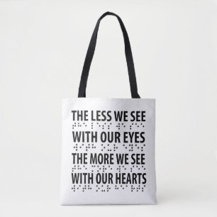 Tote Bag Moins On Voit Avec Nos Yeux - Éclaircissement Brai