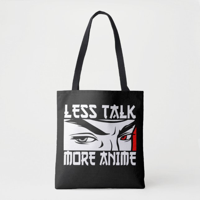 Tote Bag Moins Parler Plus Anime - Drôle Anime (Devant)