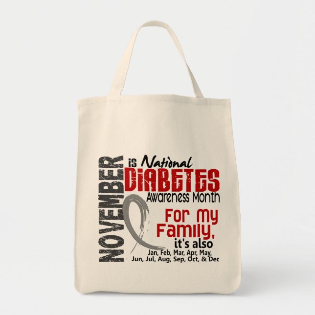 Tote Bag Mois de conscience de diabète tous les mois pour (Devant)