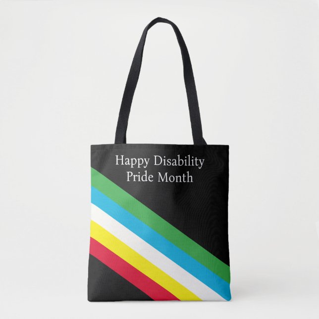 Tote Bag Mois de la fierté du handicap heureux (Devant)