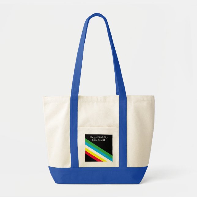 Tote Bag Mois de la fierté du handicap heureux (Devant)