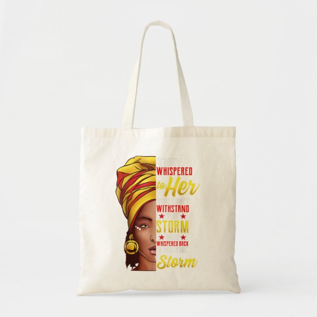Tote Bag Mois De L'Histoire Noire Africaine Femme Afro Je S (Devant)