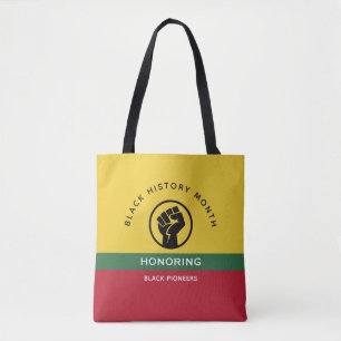 Tote Bag Mois de l'histoire noire Texte courbe afro-américa