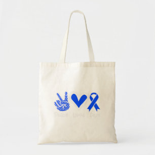 Tote Bag Mois de sensibilisation à l'Ataxie Bleu Ruban Paix