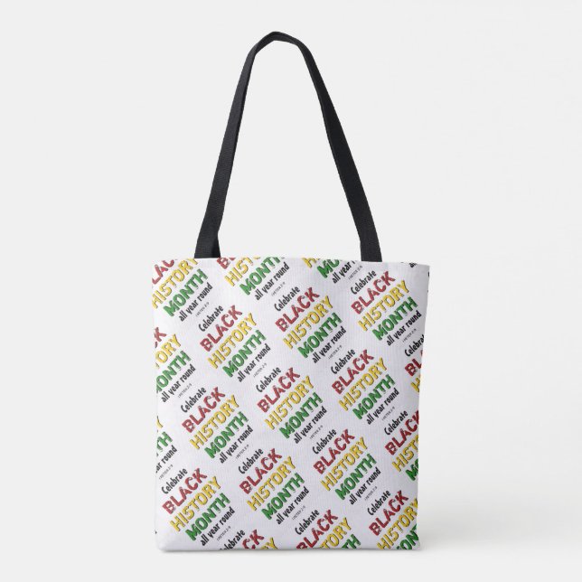 Tote Bag MOIS D'HISTOIRE NOIRE MOtivationnel BHM Imprimer (Dos)
