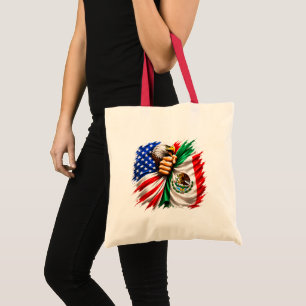 Tote Bag Mois du patrimoine hispanique Drapeau USA Mexique