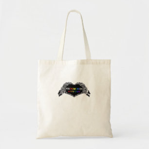 Tote Bag Mois Skeleton Heart Hands LGBTQIA