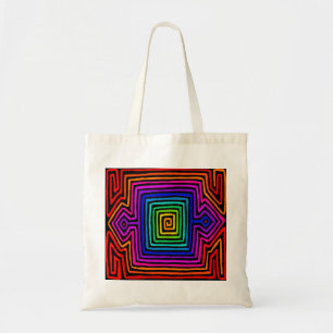 Tote Bag Mola d'Indien Kuna arc-en-ciel