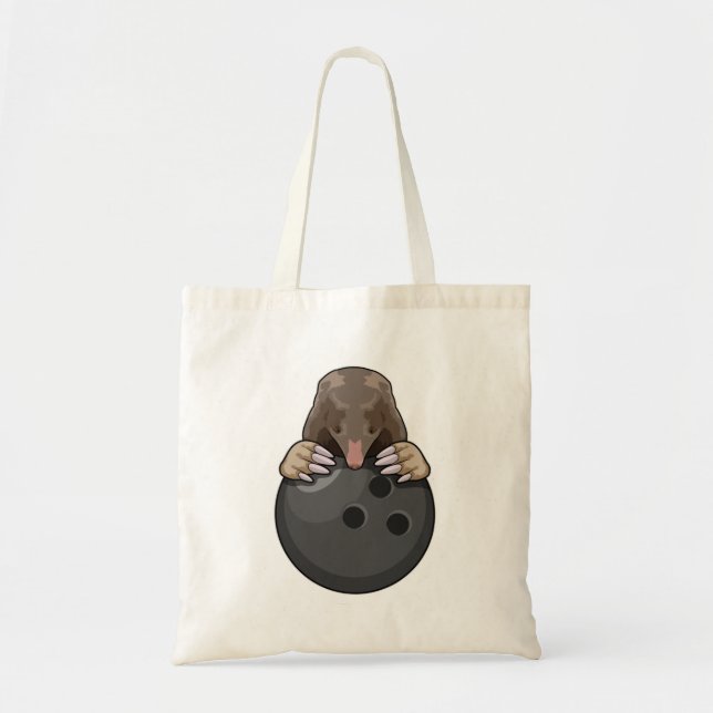 Tote Bag Mole à Bowling avec Bowling balle (Devant)