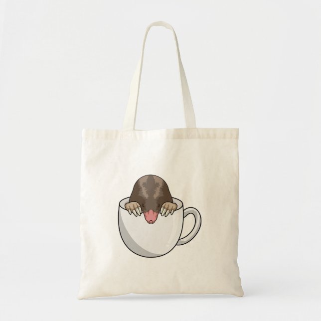 Tote Bag Mole avec la coupe de café (Devant)