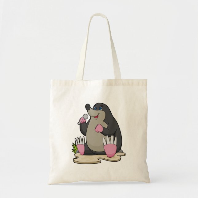 Tote Bag Mole en chanteur avec microphone (Devant)