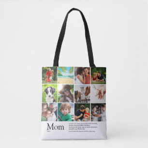 Tote Bag Mom Definition Quote 12 Photo Collage