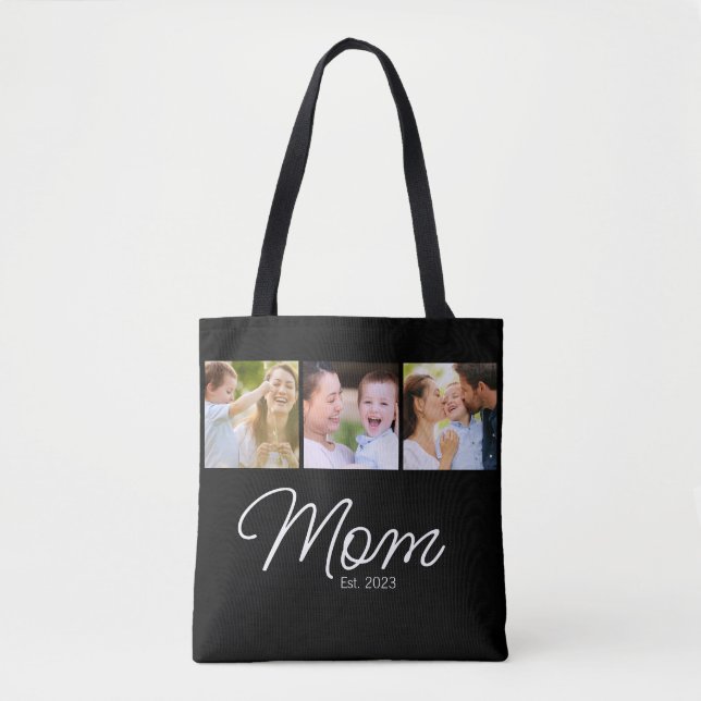 Tote Bag Mom Established Script Black 3 Photo (Devant)