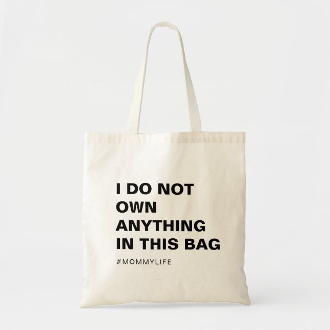 Tote Bag Mom Life Fun Slogan Modern Minimalist Design (Devant)