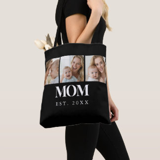 Tote Bag MOM Typographie blanche établie 3 Photo