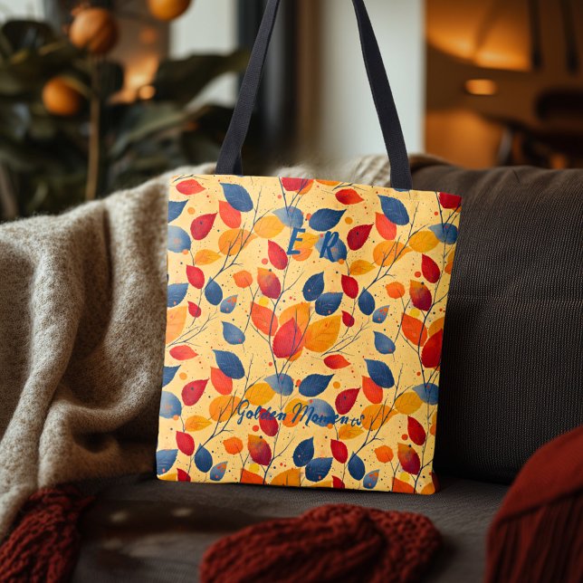 Tote Bag Moments d'or Fourre-tout avec feuilles d'automne d (Créateur téléchargé)