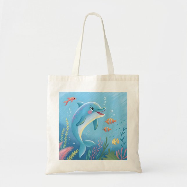 Tote Bag Moments joyeux de dauphin (Devant)