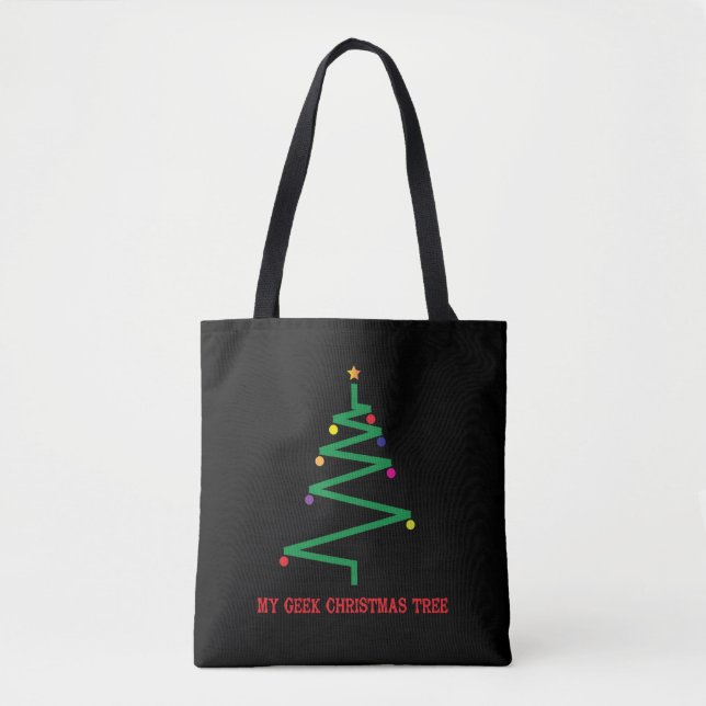 Tote Bag Mon arbre de Noël Geek (Devant)