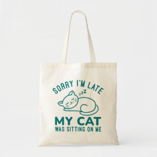 Tote Bag Mon chat était assis sur moi