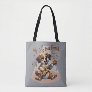 Tote Bag Mon Chien A Fleas Ukulele Tuning Chanson