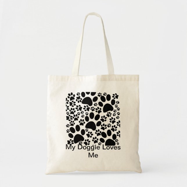 Tote Bag Mon chienchien m'aime Fourre-tout (Devant)