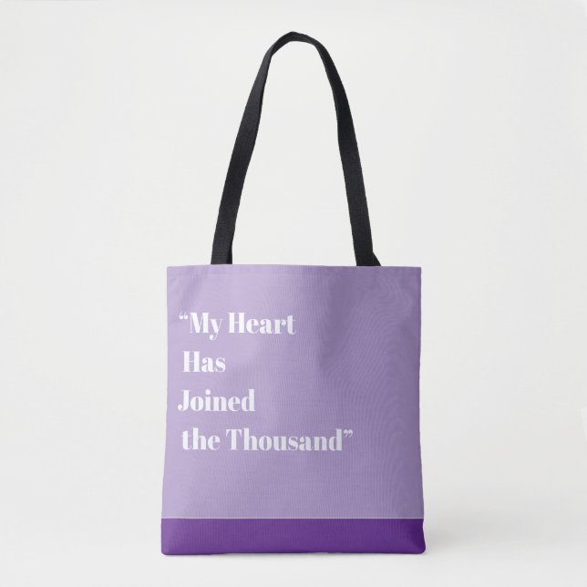 Tote Bag Mon cœur a rejoint les mille (Devant)