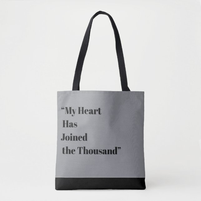 Tote Bag Mon cœur a rejoint les mille (Devant)
