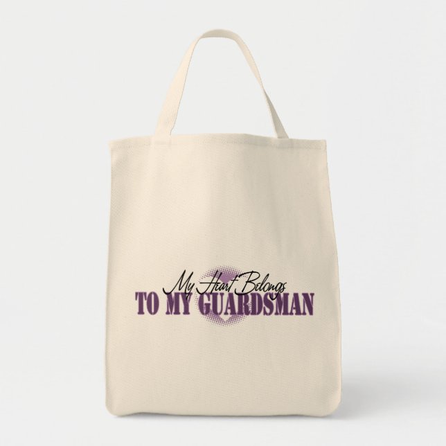 Tote Bag Mon coeur appartient à mon garde (Devant)